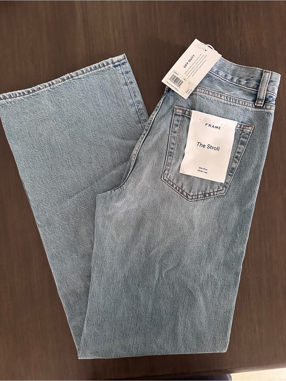 Frame Denim Women’s  The Stroll Off Duty Wide Leg Jeans